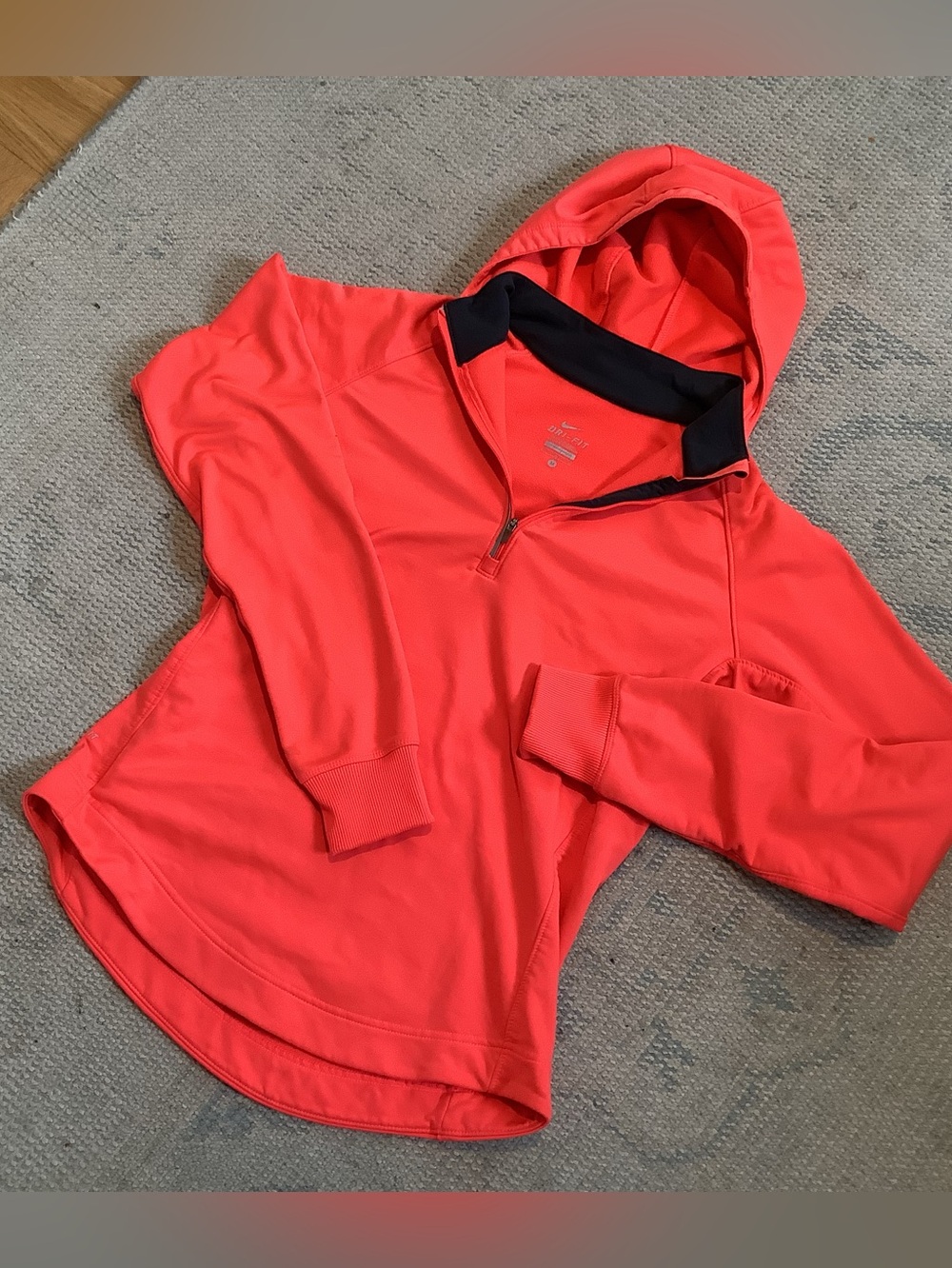 Nike Pro Dri Fit Therma Fit Hoodie Training Top - Women’s Med - Orange - EUC